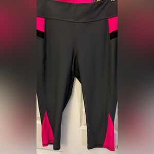 Xersion Gray and Pink Fitness Leggings